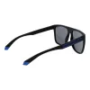 POLAROID PLD2162S580VK Men's Rectangular Sunglasses - Black Frame, Grey Polarized Lens, 58mm