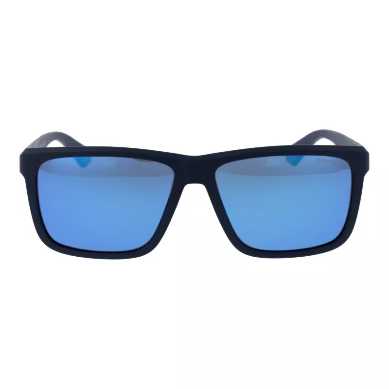 POLAROID PLD2164S58FLL Men's Rectangular Polarized Sunglasses - Havana/Brown