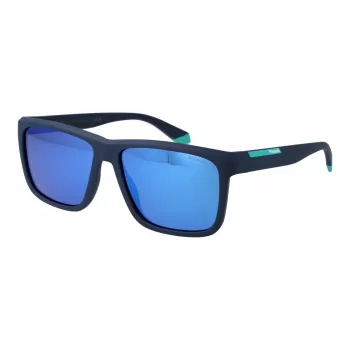 POLAROID PLD2164S58FLL Men's Rectangular Polarized Sunglasses - Havana/Brown