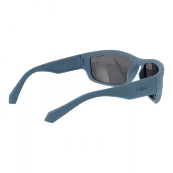 POLAROID PLD2166S62FLL Men's Rectangular Sunglasses - Black Frame Grey Polarized Lens 62/17/130 mm
