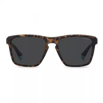 Polaroid PLD2167SN9P Men's Rectangular Sunglasses - Black Frame, Grey Polarized Lens