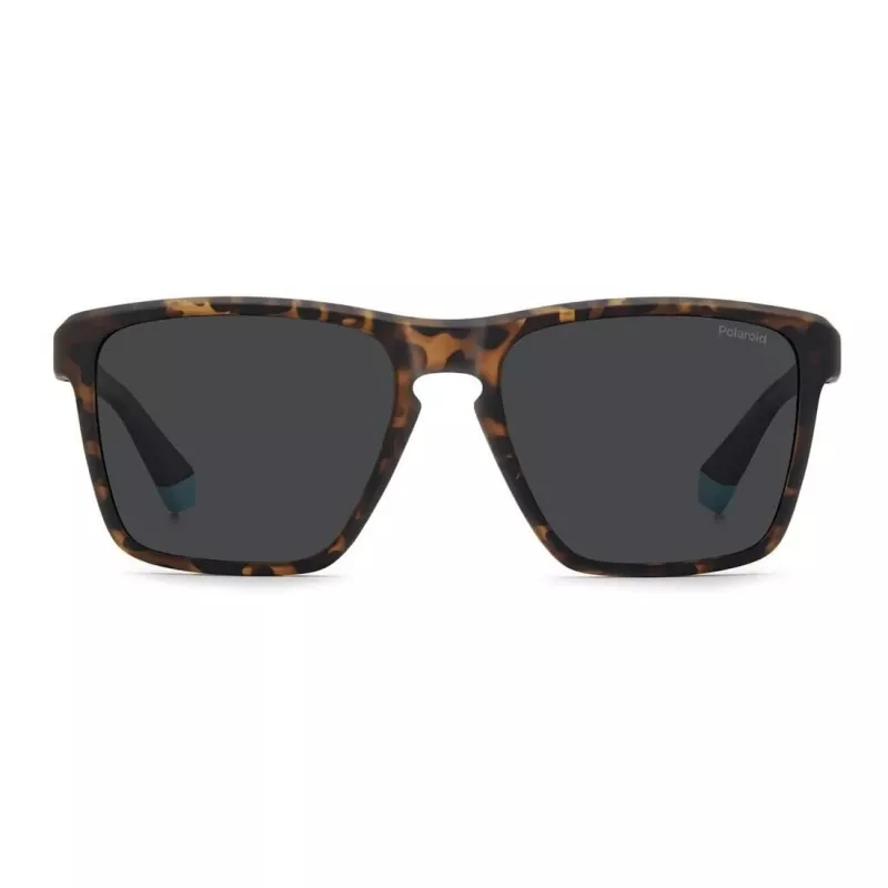 Polaroid PLD2167SN9P Men's Rectangular Sunglasses - Black Frame, Grey Polarized Lens