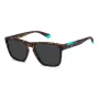 Polaroid PLD2167SN9P Men's Rectangular Sunglasses - Black Frame, Grey Polarized Lens