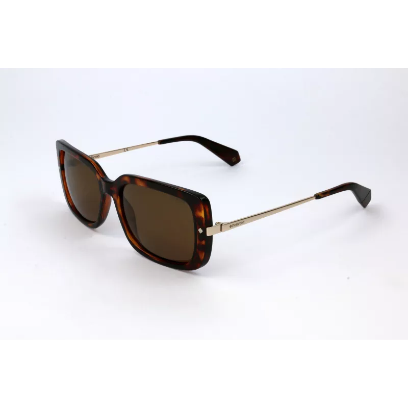 Polaroid PLD4075-S-86 Women's Square Sunglasses Havana Brown Polarized