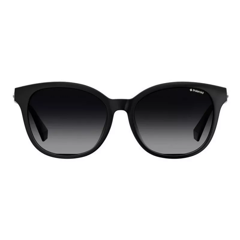 POLAROID PLD4089FS807 Women's Sunglasses - Black Frame, Grey Polarized Lenses, 55mm