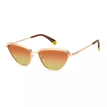 POLAROID PLD4102SDDB Women's Sunglasses - Havana Brown Acetate Frame, Brown Polarized Lenses, 56mm