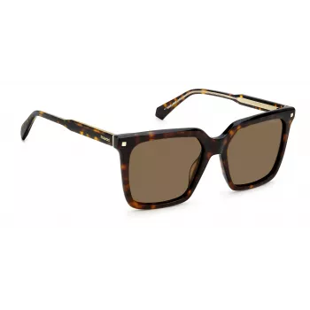 POLAROID PLD4115SX086F Women's Polarized Sunglasses Havana 54mm
