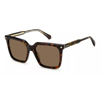 POLAROID PLD4115SX086F Women's Polarized Sunglasses Havana 54mm