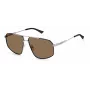Polaroid PLD4118SX85KS Men's Square Sunglasses - Havana Frame, Brown Polarized Lens - 59mm