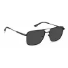 POLAROID PLD4134SX807M Men's Polarized Sunglasses - Black Frame Grey Lens 57mm
