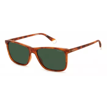 POLAROID PLD4137S0UC Men's Polarized Sunglasses - Black Frame Grey Lens 58mm