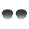 Polaroid PLD4140GSX010 Women's Rectangular Sunglasses - Black Frame Grey Polarized Lens 59mm