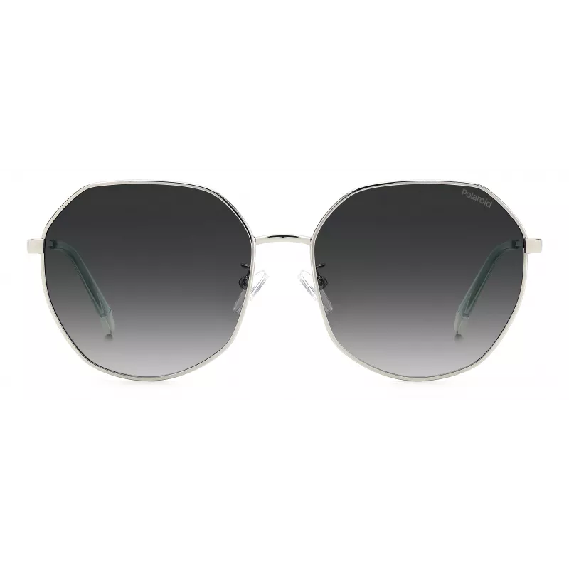 Polaroid PLD4140GSX010 Women's Rectangular Sunglasses - Black Frame Grey Polarized Lens 59mm