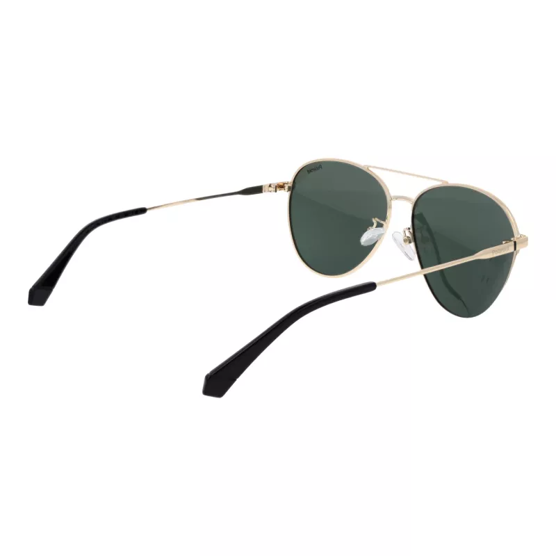 Polaroid PLD4142GSX60P Unisex Rectangular Sunglasses - Black Frame, Grey Polarized Lenses - 60/14/145 mm