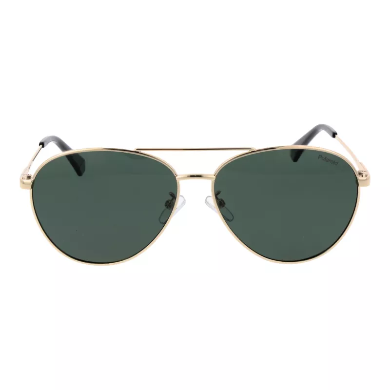 Polaroid PLD4142GSX60P Unisex Rectangular Sunglasses - Black Frame, Grey Polarized Lenses - 60/14/145 mm