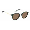 POLAROID PLD4147SX1EDF Unisex Rectangular Sunglasses - Black Frame Grey Polarized Lens 51mm