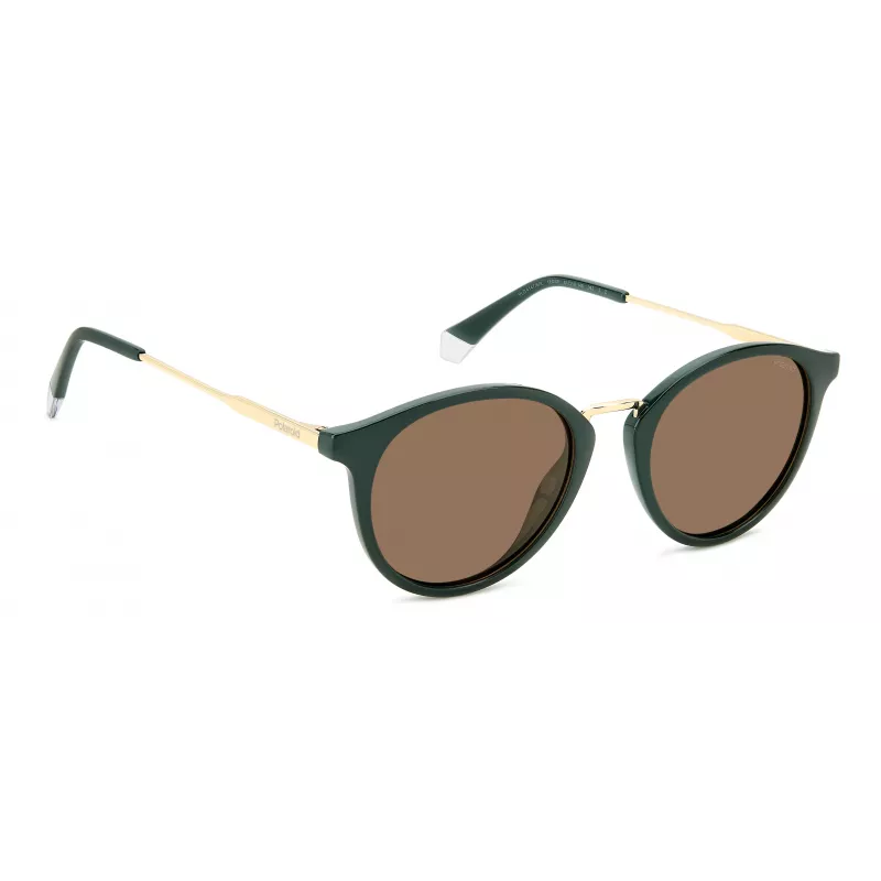 POLAROID PLD4147SX1EDF Unisex Rectangular Sunglasses - Black Frame Grey Polarized Lens 51mm