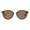 POLAROID PLD4147SX1EDF Unisex Rectangular Sunglasses - Black Frame Grey Polarized Lens 51mm