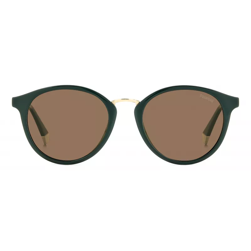 POLAROID PLD4147SX1EDF Unisex Rectangular Sunglasses - Black Frame Grey Polarized Lens 51mm