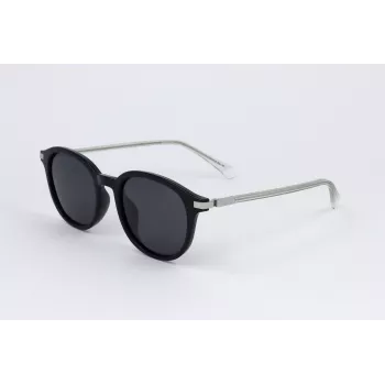 POLAROID PLD4148GSX807 Unisex Sunglasses - Black Frame, Grey Polarized Lenses, 50/19/140 mm
