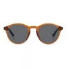 POLAROID PLD4153S09Q Men's Square Pilot Sunglasses - Black Frame Grey Polarized Lens
