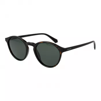 Polaroid PLD4153S50086 Men's Square Havana Acetate Sunglasses with Grey Polarized Lenses