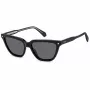 Polaroid PLD4157SX807 Women's Rectangular Sunglasses - Black Frame Grey Polarized Lenses 55mm