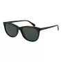 POLAROID PLD4161S55086 Women's Rectangular Sunglasses - Havana Tortoise Frame, Brown Polarized Lens, 55mm