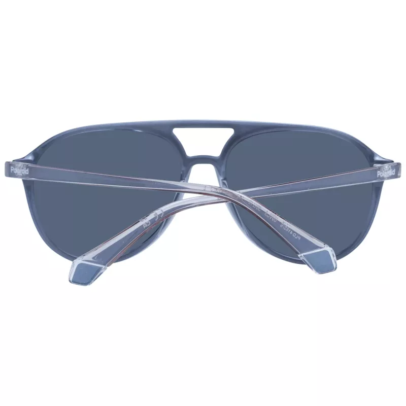 POLAROID PLD4162S5609V Unisex Square Sunglasses - Black Frame Grey Polarized Lens 56/16/145 mm