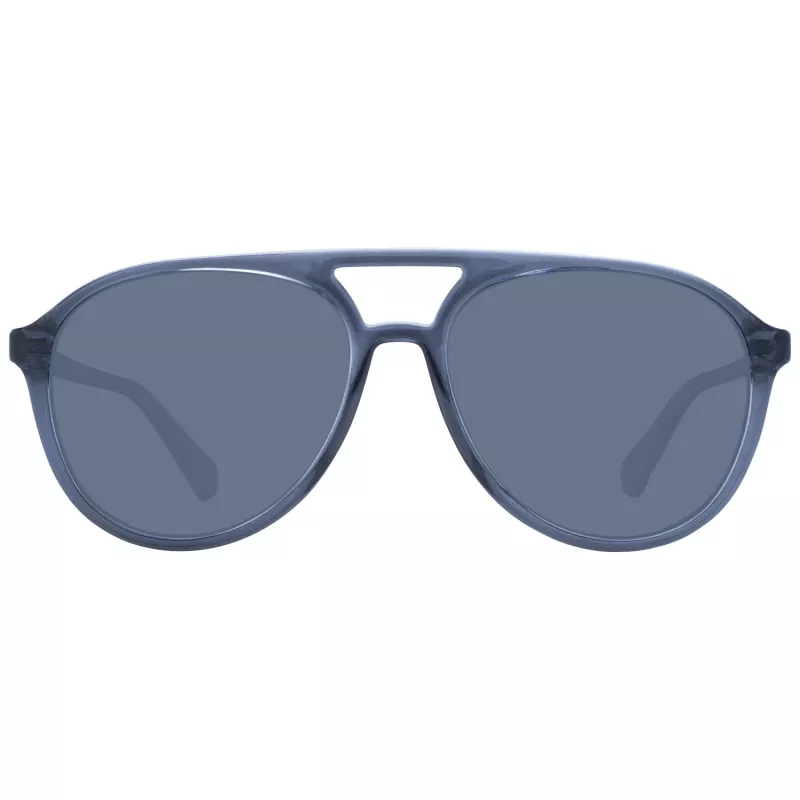 POLAROID PLD4162S5609V Unisex Square Sunglasses - Black Frame Grey Polarized Lens 56/16/145 mm