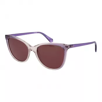 Polaroid PLD4179S55B3V Women's Rectangular Sunglasses - Havana Acetate Frame, Brown Polarized Lenses