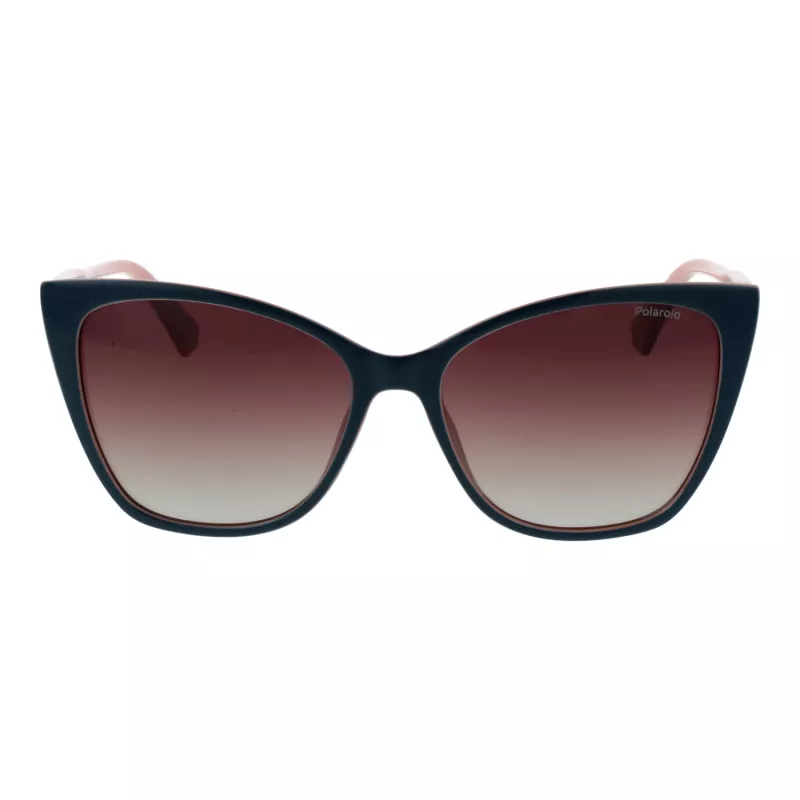 POLAROID PLD4181S56DB1 Women's Rectangular Sunglasses Havana Brown Polarized UV400