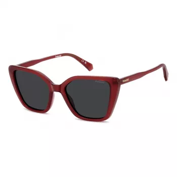 Polaroid PLD4189S8CQ Women's Polarized Sunglasses - Black Frame Grey Lens 53mm