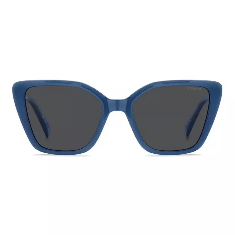 Polaroid PLD4189SMVU Women's Sunglasses - Black Frame, Grey Polarized Lenses, 53mm
