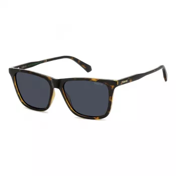 Polaroid PLD4190S086 Men's Rectangular Havana Sunglasses with Polarized Brown Lenses