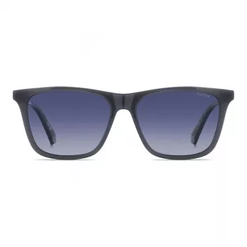 Polaroid PLD4190SKB7 Men's Rectangular Polarized Sunglasses - Black/Grey