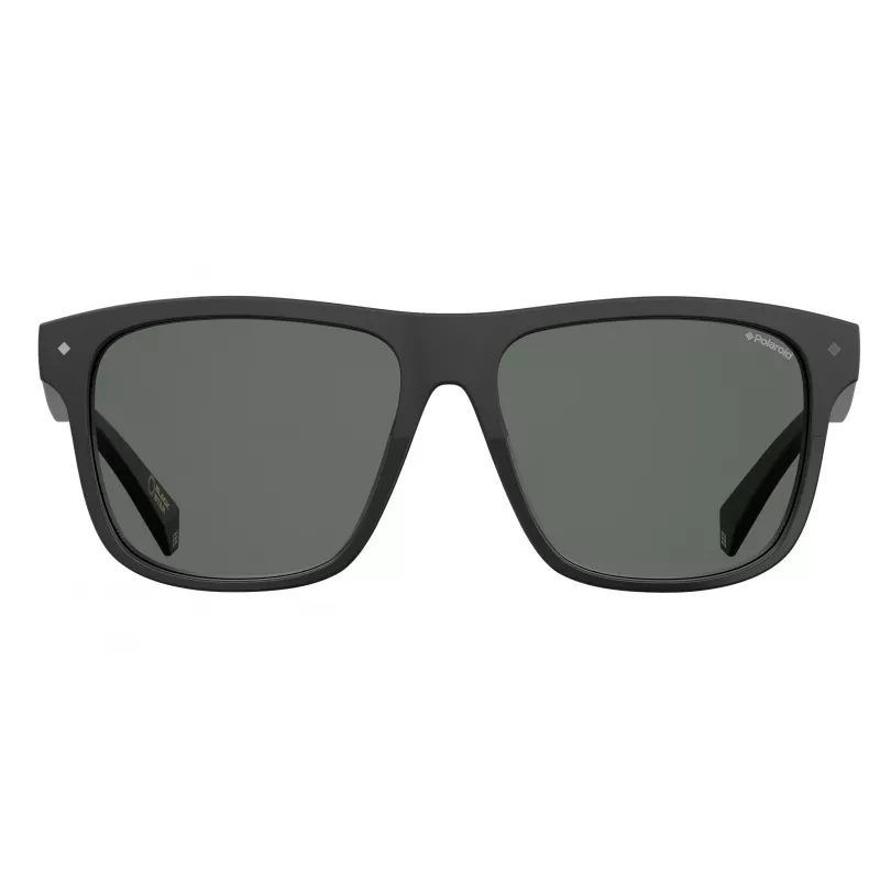 Polaroid PLD6041S807M9 Men's Rectangular Sunglasses - Black Frame Grey Lens 56/16/145 mm