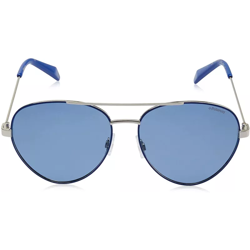 POLAROID PLD6055SPJPC3 Men's Rectangular Polarized Sunglasses - Black/Grey