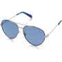 POLAROID PLD6055SPJPC3 Men's Rectangular Polarized Sunglasses - Black/Grey