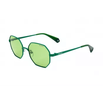 Polaroid PLD6067S1EDUC Unisex Sunglasses - Black Frame, Grey Polarized Lens, 53mm