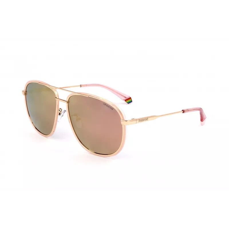 POLAROID PLD6118GS-EYR Men's Rectangular Sunglasses - Havana Frame Brown Polarized Lens