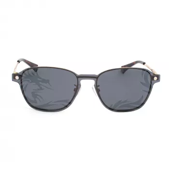 POLAROID PLD6119GCSJ5G Unisex Rectangular Sunglasses - Havana Frame, Grey Polarized Lens, 53mm