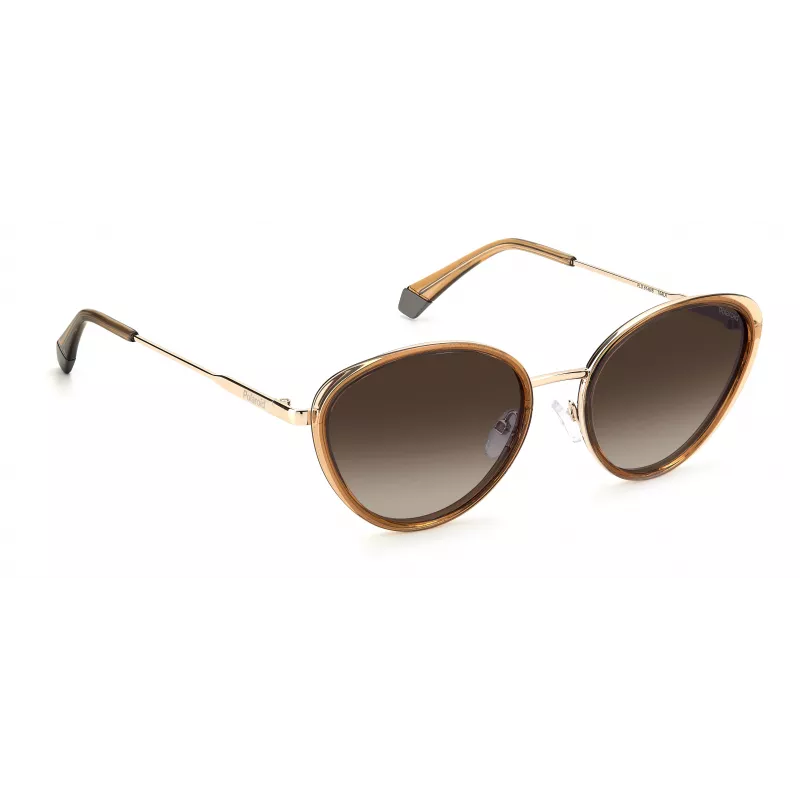 Polaroid PLD6145S10ALA Women's Square Sunglasses - Havana Frame Brown Polarized Lens 56mm