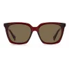 POLAROID PLD6160SC9ASP Women's Rectangular Sunglasses - Smoke Grey Polarized