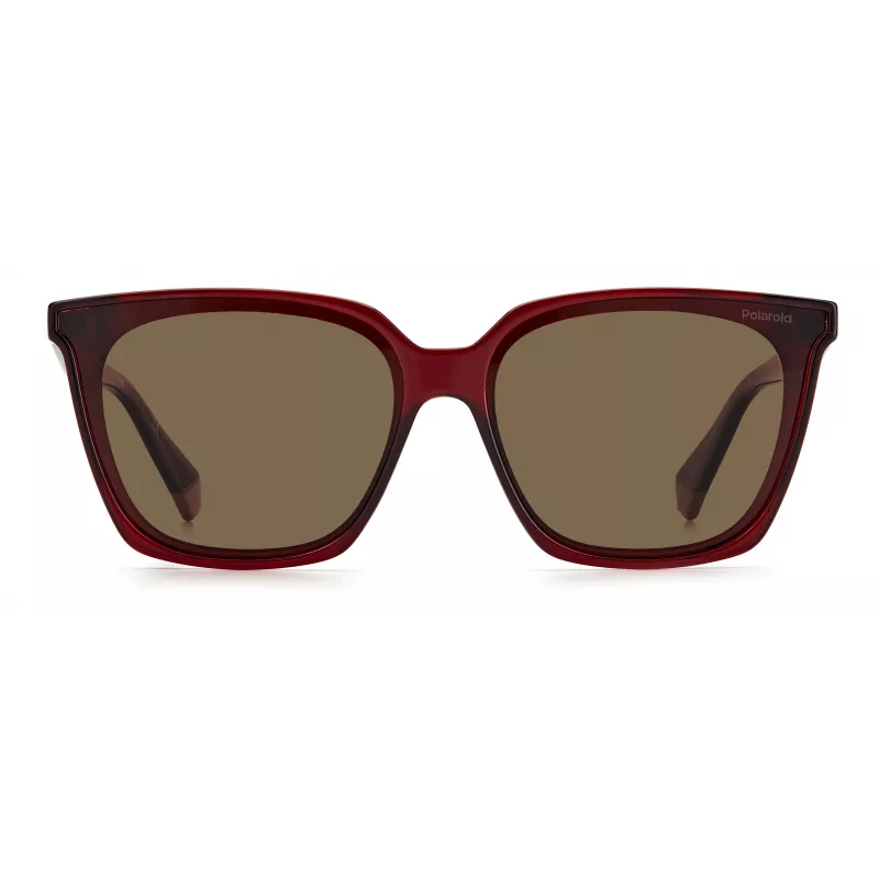 POLAROID PLD6160SC9ASP Women's Rectangular Sunglasses - Smoke Grey Polarized