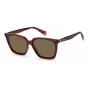 POLAROID PLD6160SC9ASP Women's Rectangular Sunglasses - Smoke Grey Polarized