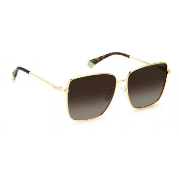 Polaroid PLD6164GS06JL Women's Sunglasses - Havana Frame, Brown Polarized Lens, 59mm