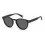 Polaroid PLD6175S807M9 Unisex Rectangular Sunglasses - Black Frame Grey Polarized Lens 51mm