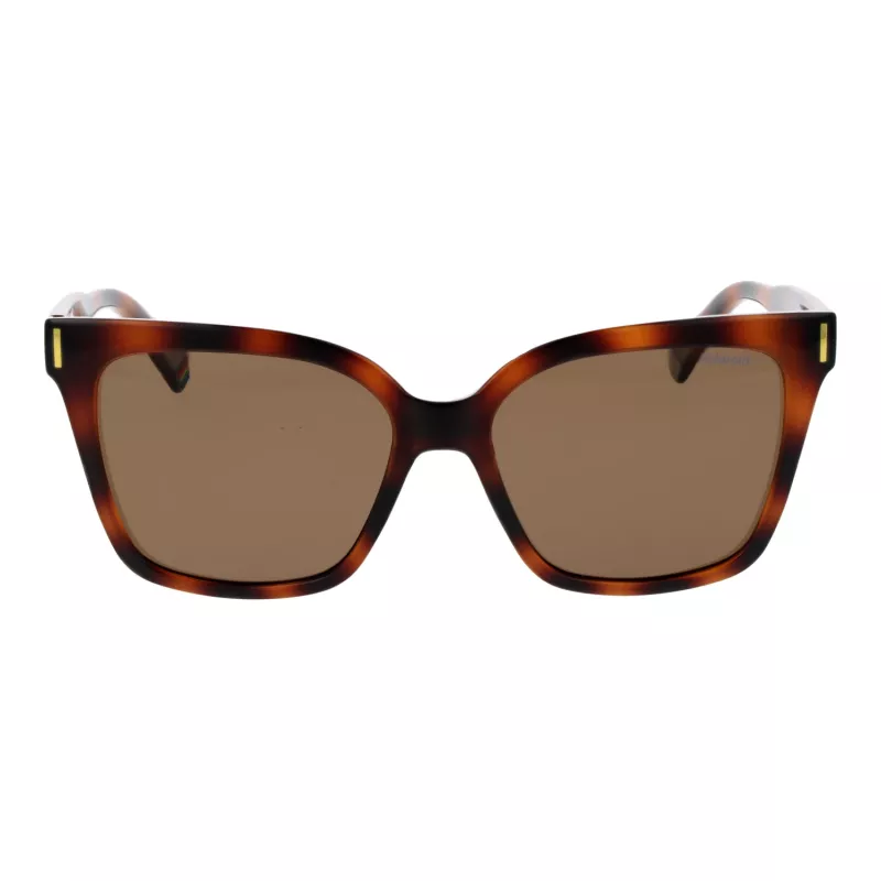 Polaroid PLD6192S54086 Women's Sunglasses - Havana Brown Frame, Polarized Brown Lens - 54mm