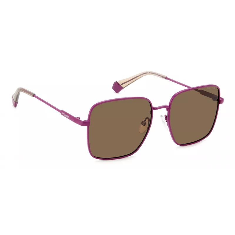 Polaroid PLD6194SX1JZF Women's Square Acetate Sunglasses Havana Brown Polarized UV400